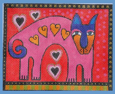 click here to view larger image of Heart Dog (hand painted canvases)