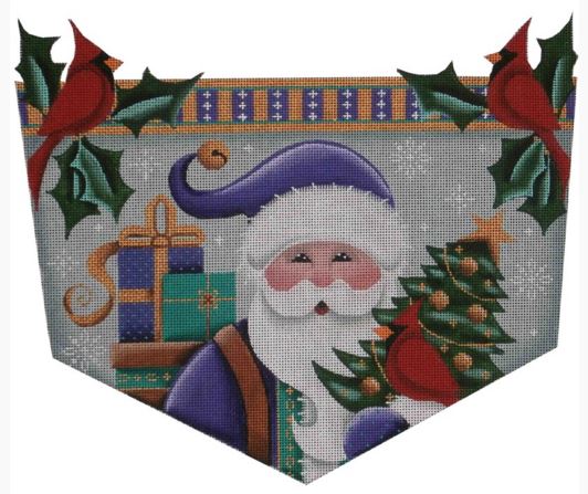 click here to view larger image of Purple Santa Cuff - 18ct (hand painted canvases)