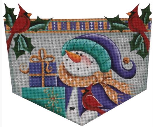 click here to view larger image of Purple Snowman Cuff - 13ct (hand painted canvases)