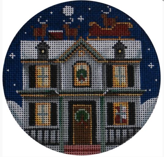 click here to view larger image of Housetop Ornament (hand painted canvases)