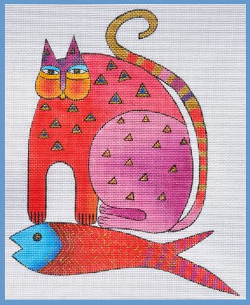 click here to view larger image of Mythical Cat (hand painted canvases)