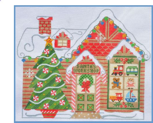 click here to view larger image of Santa's Workshop (hand painted canvases)