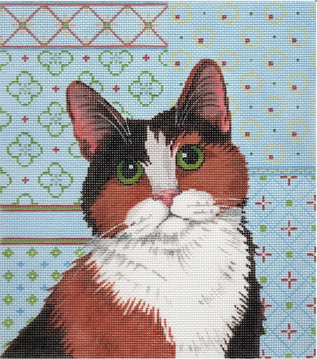 click here to view larger image of Calico Cat (hand painted canvases)