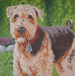 click here to view larger image of Airedale Terrier (hand painted canvases)