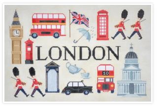 click here to view larger image of Sights and Scenes of London (hand painted canvases)