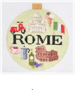 click here to view larger image of Travel Round - Rome (hand painted canvases)