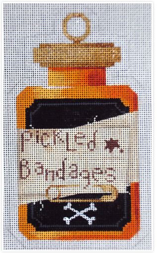 click here to view larger image of Pickled Bandages Poison Bottle (hand painted canvases)