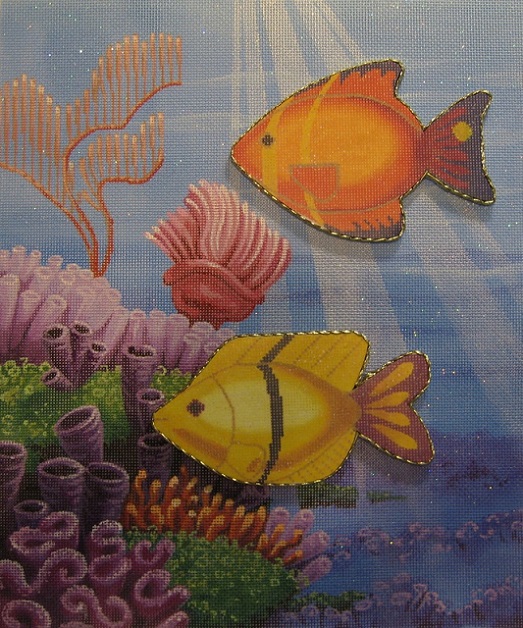 click here to view larger image of Aquarium  (hand painted canvases)