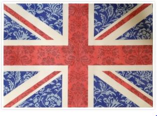 click here to view larger image of Floral Flag - Union Jack (hand painted canvases)