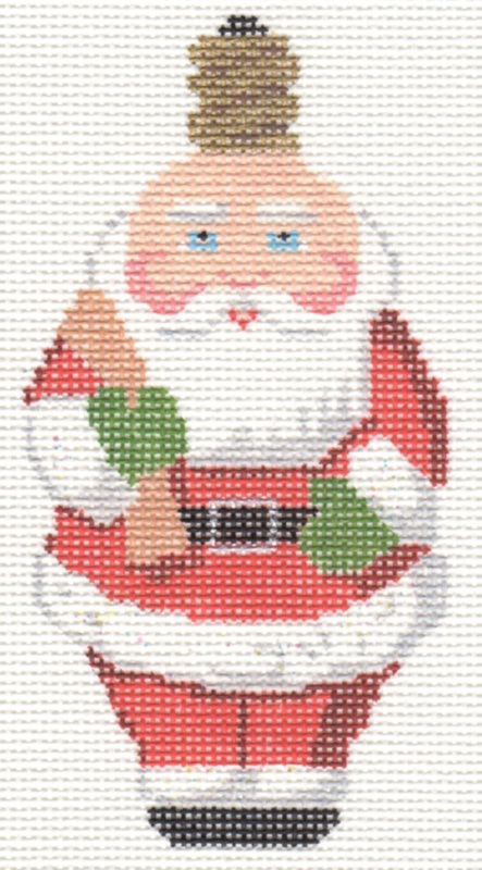click here to view larger image of Retro Santa Bulb (hand painted canvases)