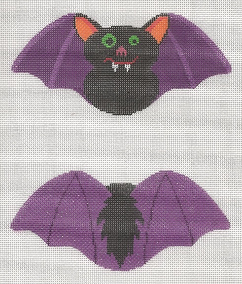 click here to view larger image of Halloween Bat Clip-On (hand painted canvases)