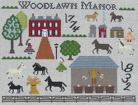 click here to view larger image of Woodlawn Manor (hand painted canvases)