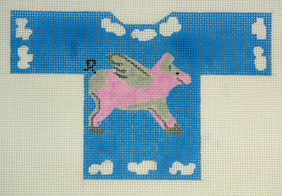 click here to view larger image of When Pigs Fly Sweater (hand painted canvases)
