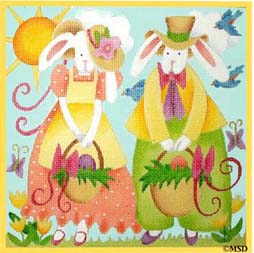 click here to view larger image of Easter Parade (hand painted canvases)