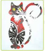 click here to view larger image of Butterfly Cat (hand painted canvases)