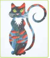 click here to view larger image of Goldfish Cat (hand painted canvases)