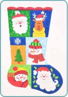 click here to view larger image of Sampler 2 Stocking (hand painted canvases)