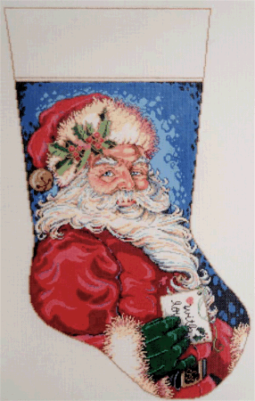click here to view larger image of Jolly Stocking (hand painted canvases)