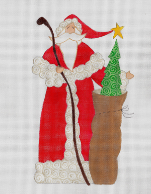 click here to view larger image of Pine Tree Santa, The (hand painted canvases)
