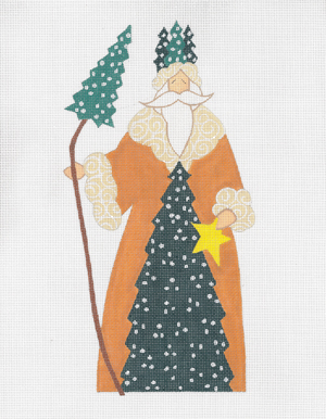 click here to view larger image of Pine Tree Santa, The (hand painted canvases)