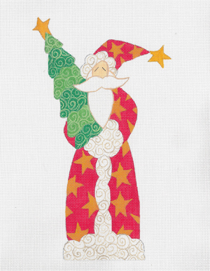 click here to view larger image of Starry Santa, The (hand painted canvases)