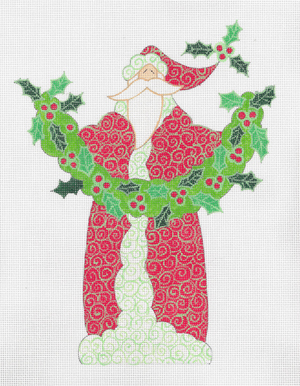click here to view larger image of Holly Santa, The (hand painted canvases)