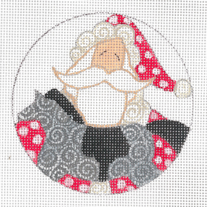 click here to view larger image of Horse Santa Ornament (hand painted canvases)