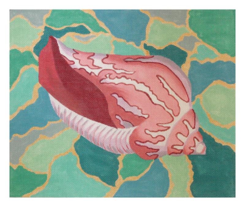 click here to view larger image of Pink Shell - Large (hand painted canvases)