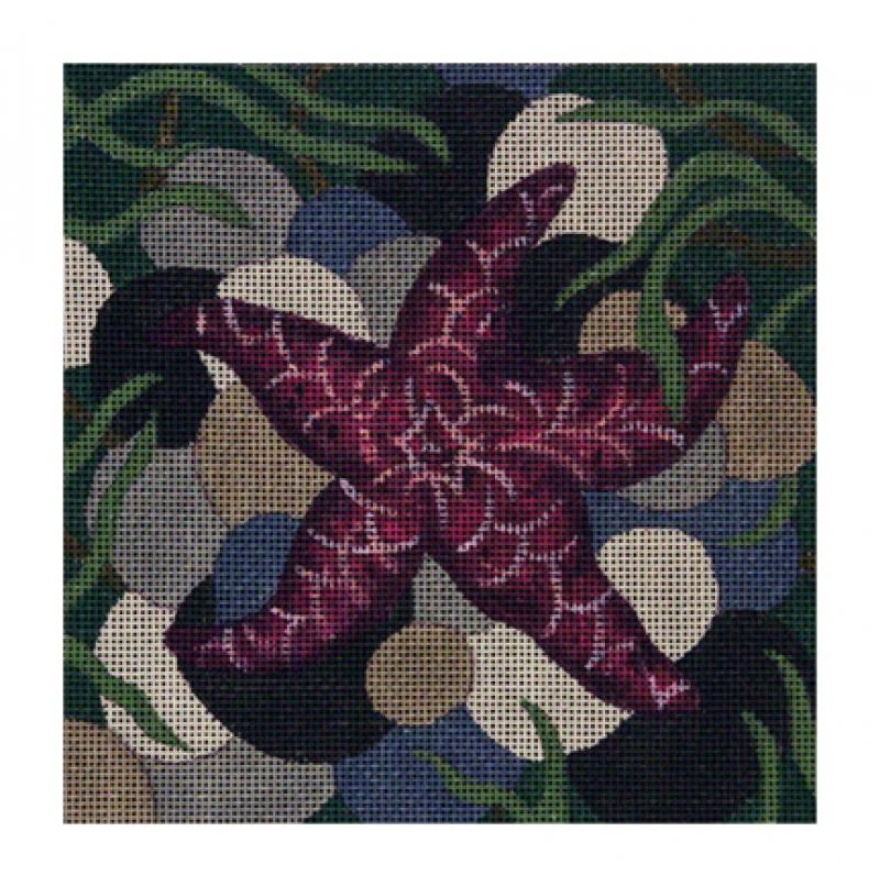 click here to view larger image of Purple Starfish (hand painted canvases)