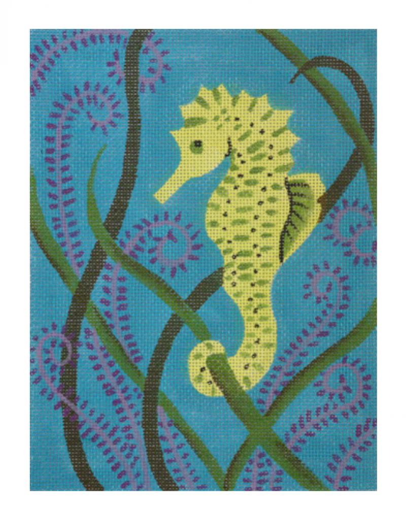 click here to view larger image of Citron Seahorse (hand painted canvases)