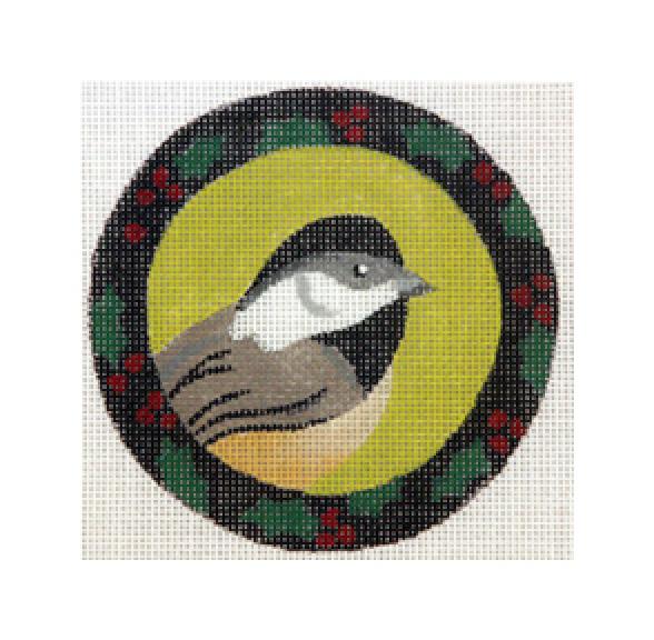 click here to view larger image of Christmas Chickadee (hand painted canvases)
