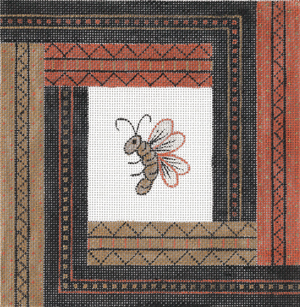 click here to view larger image of Jeweled Bee (hand painted canvases)