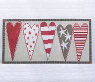 click here to view larger image of Heart Bolster (hand painted canvases)