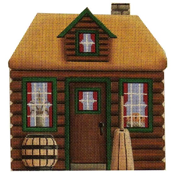 click here to view larger image of Mini Log Cabin (hand painted canvases)