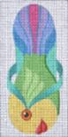 click here to view larger image of Rainbow Fish Flipflop Eyeglass Case (hand painted canvases)