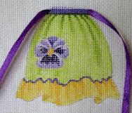 click here to view larger image of Pansy Pocket - Pocket Apron (hand painted canvases)