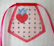 click here to view larger image of Heart Pocket - Pocket Apron (hand painted canvases)