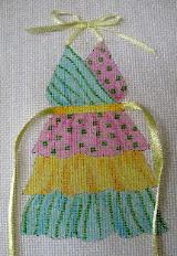 click here to view larger image of Tiered Pastel - Bib Apron (hand painted canvases)