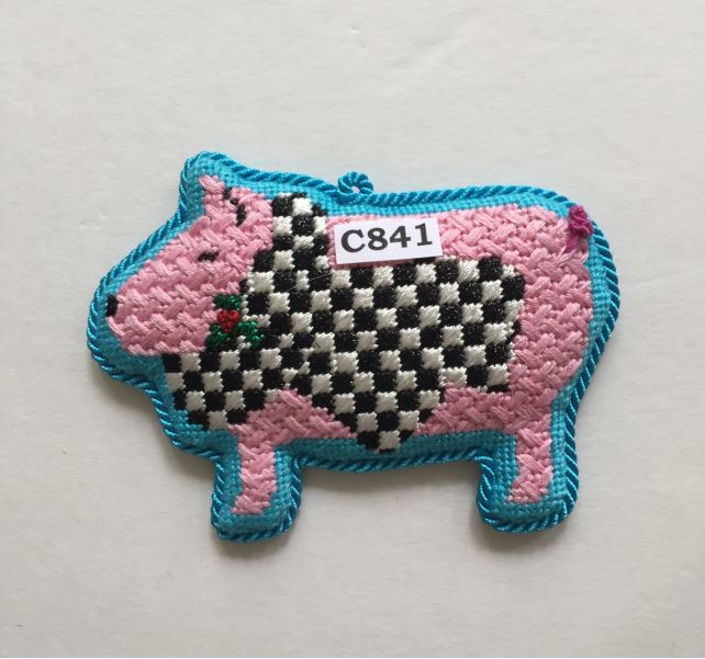 click here to view larger image of Pig Ornament (hand painted canvases)