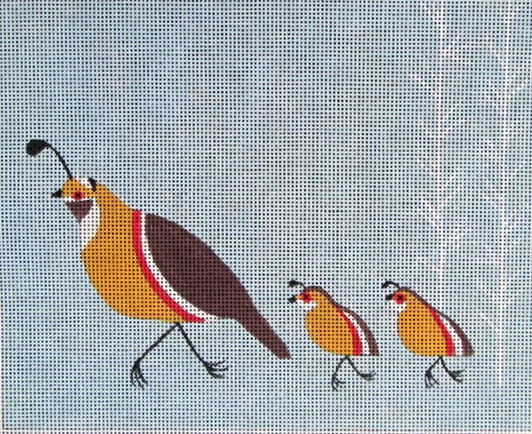 click here to view larger image of Quail Family (hand painted canvases)