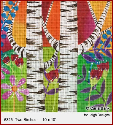 click here to view larger image of Two Birches (hand painted canvases)