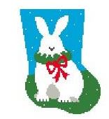 click here to view larger image of Bunny Mini Sock (hand painted canvases)