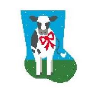 click here to view larger image of Cow Mini Sock (hand painted canvases)