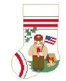 click here to view larger image of Boy Scout Mini Sock (hand painted canvases)