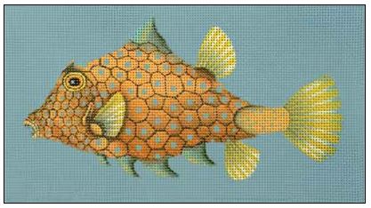 click here to view larger image of Fancy Blue Dot Fish (hand painted canvases)