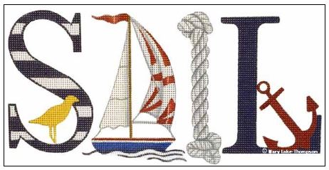 click here to view larger image of Sail (hand painted canvases)