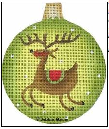 click here to view larger image of Reindeer Ornament (hand painted canvases)