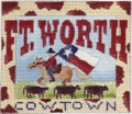 click here to view larger image of Postcard - Fort Worth  (hand painted canvases)