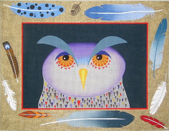 click here to view larger image of Owl Portrait - 13ct (hand painted canvases)