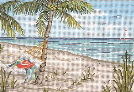 click here to view larger image of Serene Beach - 18ct (hand painted canvases)
